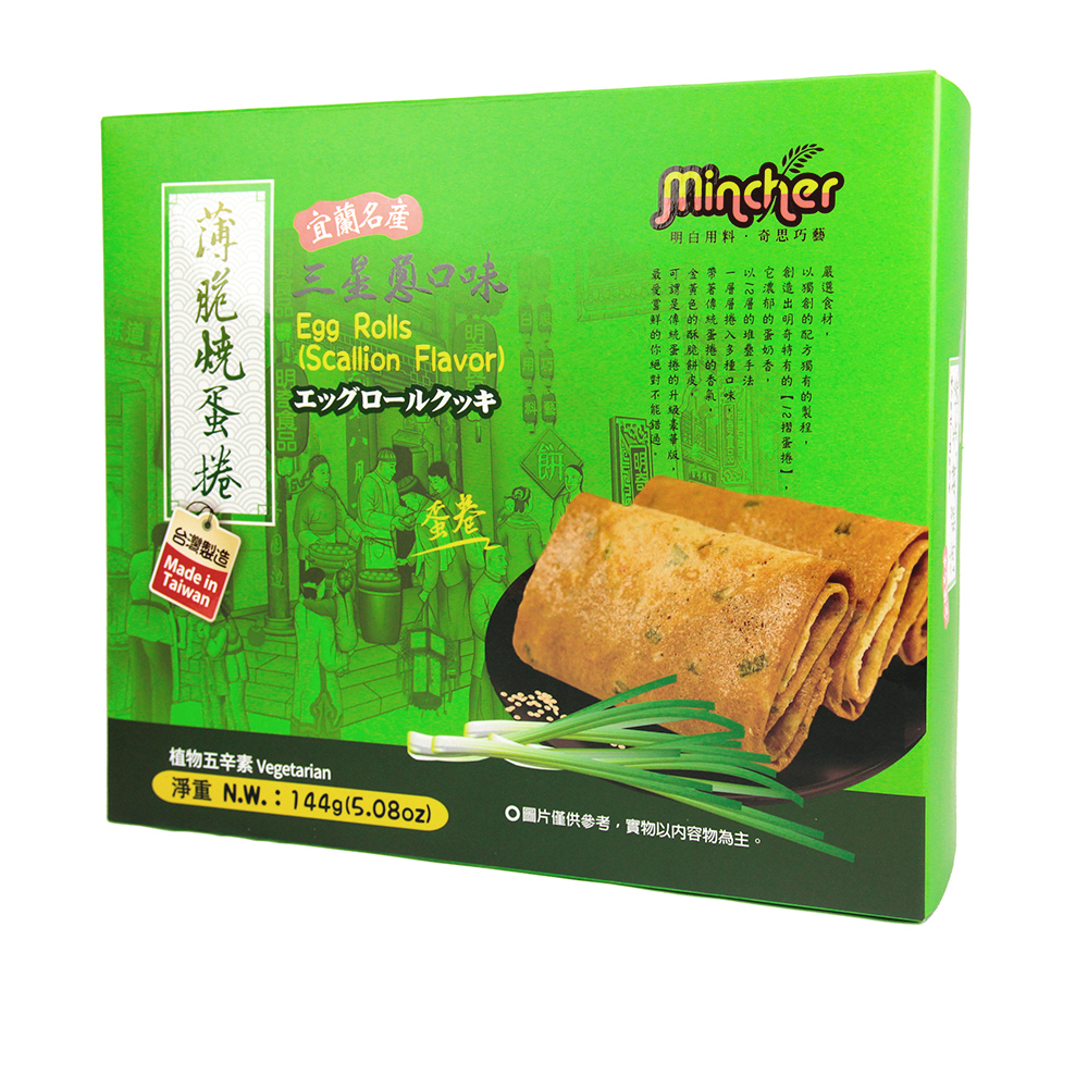 Mincher Mincher 明奇|薄脆燒蛋捲 三星蔥
