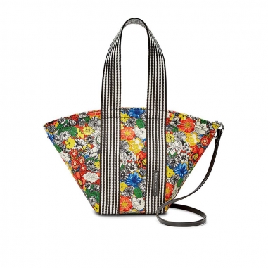 REBECCA MINKOFFREBECCA MINKOFF FLORAL PRINTED LINEN托特包