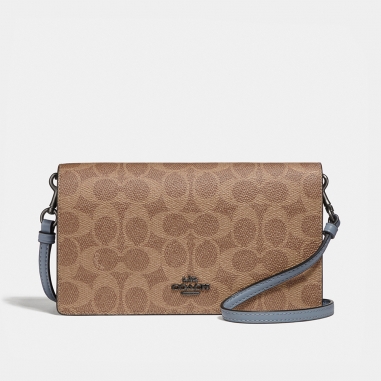 Coach蔻馳(精品) CANVAS SIGNATURE HAYDEN斜背包