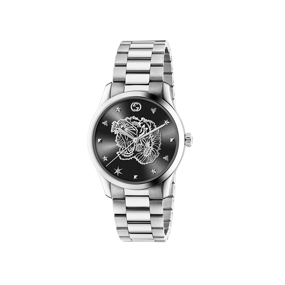 Gucci G-TIMELESS獅王浮雕手錶