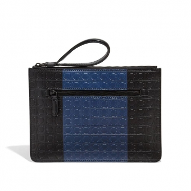 Salvatore Ferragamo費拉格慕 FIRENZE GAMMA STRIPE手拿包