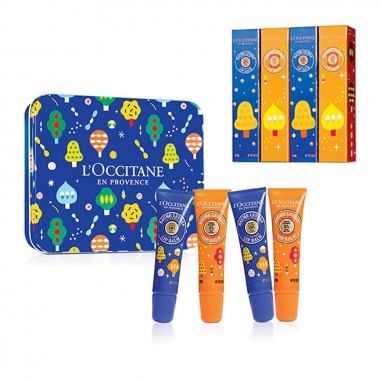 L'Occitane歐舒丹 《聖誕限定》夢想乳油木護唇膏鐵盒四支裝特惠組