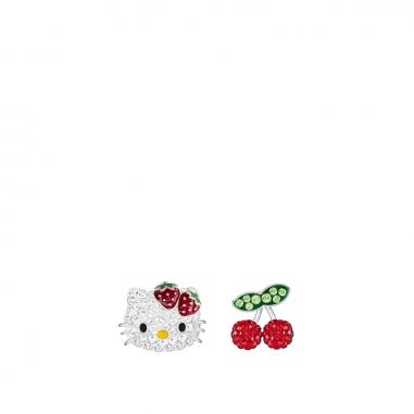 Swarovski施華洛世奇 HELLO KITTY:PE FRUITS DMUL/RHS穿孔耳環