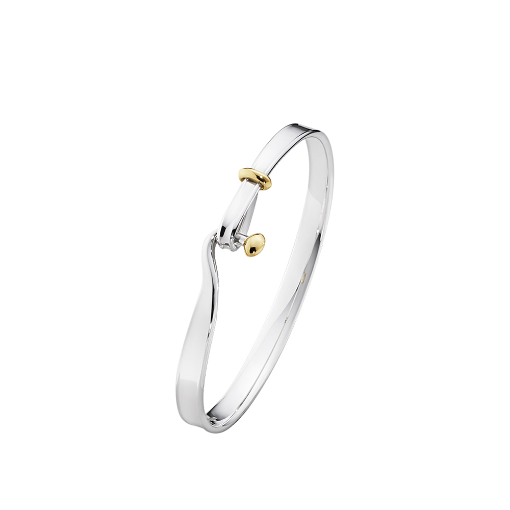 Georg Jensen Torun 18K黃金純銀手鐲XS