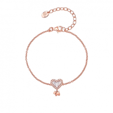 AGATHA璦嘉莎 Bling Heart 玫瑰金手鍊