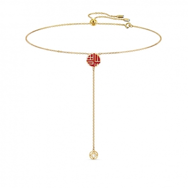 Swarovski施華洛世奇 FuBlessing金Y字鍊