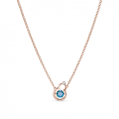 Swarovski施華洛世奇 FuBlessing玫瑰金項鍊