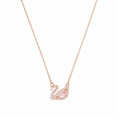 Swarovski施華洛世奇 DazzlingSwan玫瑰金項鍊