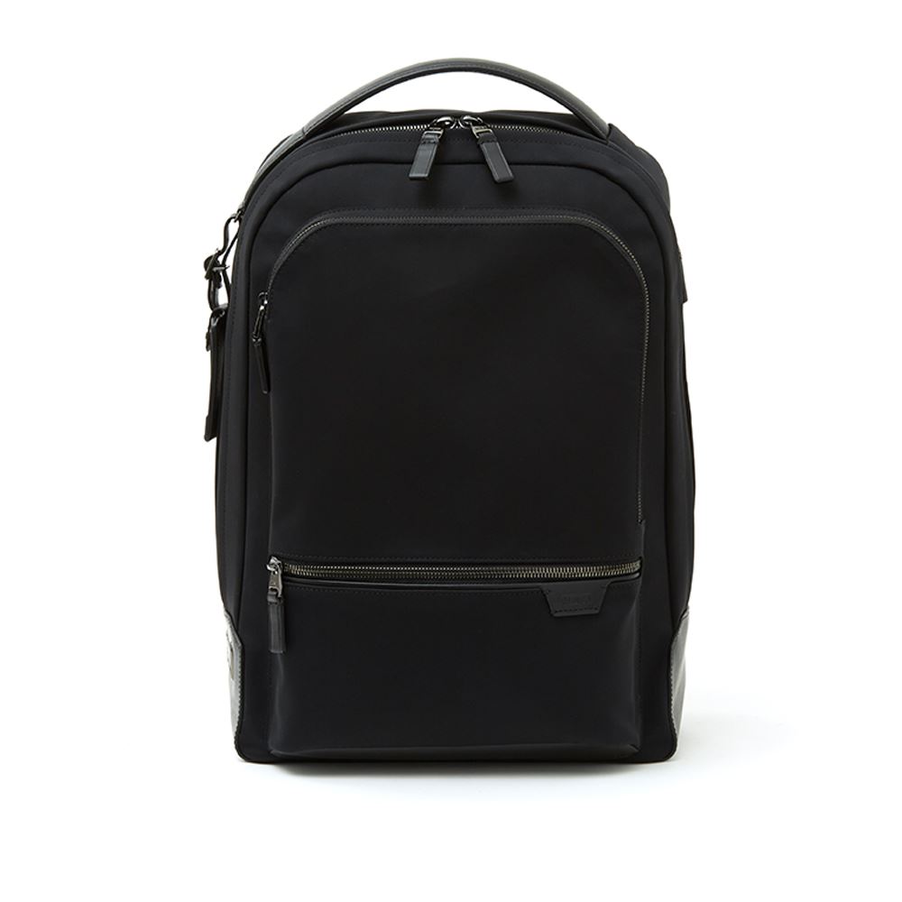 TUMI HARRISON系列 男士中性商務旅行高端時尚尼龍後背包 黑色
