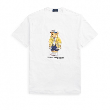POLO RALPH LAUREN拉夫勞倫 定制修身版型小熊圖案 T 恤