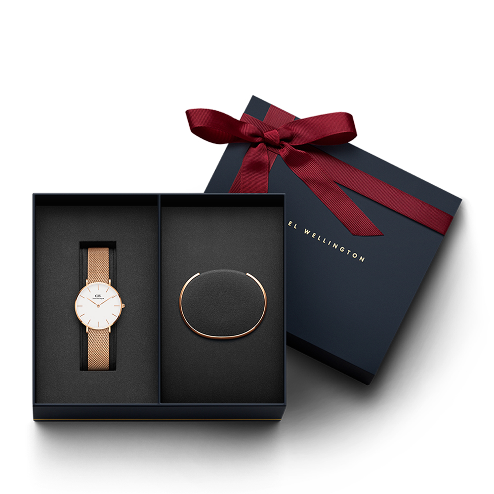 Daniel Wellington PETITE MELROSE 禮盒套組-腕錶+手環