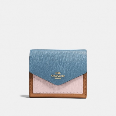 Coach蔻馳(精品) COLORBLOCK SIGNATURE短夾