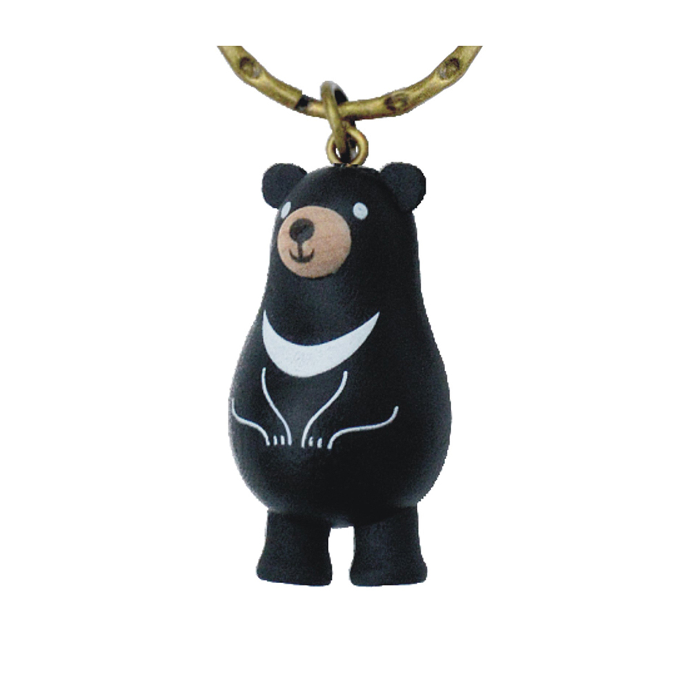 Jean Cultural 知音文創｜來趣找黑熊原木鎖圈 亞洲黑熊