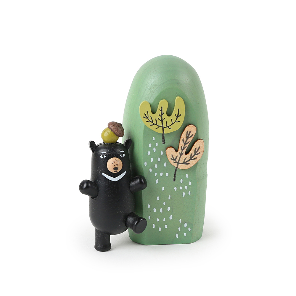 Jean Cultural 知音文創｜黑熊立式木夾 樹木