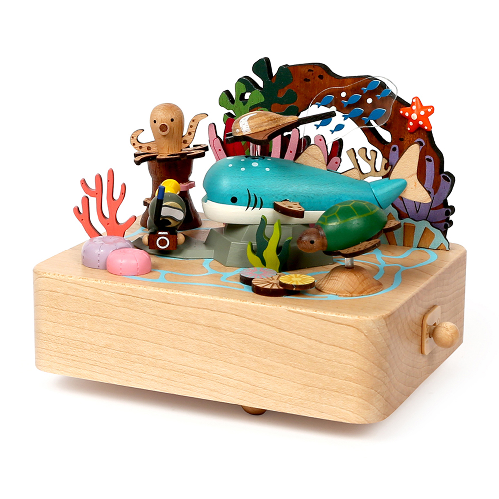 Jean Cultural 知音文創｜海洋潛水木製搖擺轉架音樂鈴