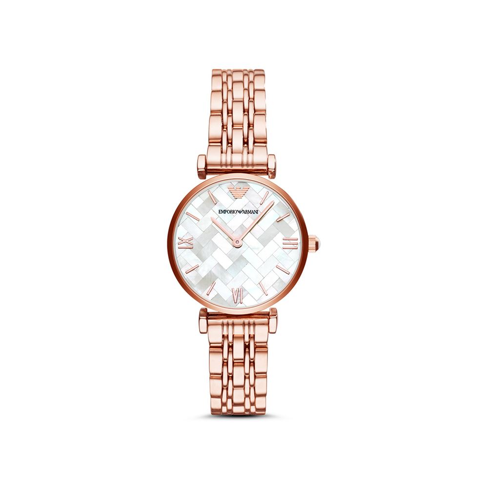 Emporio Armani 經典風格玫瑰金腕錶