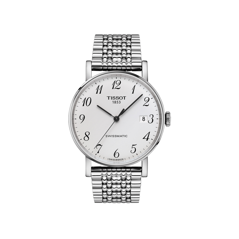 TISSOT 天梭瑞士手錶魅時系列鋼帶機械男士腕錶