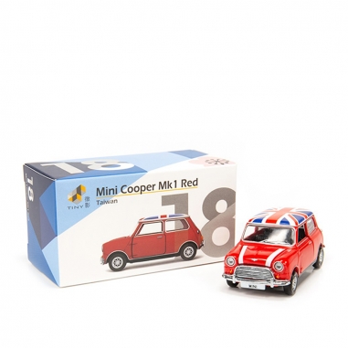 TINY微影 1/64 合金模型車-MINI COOPER 英國國旗-紅(台灣)