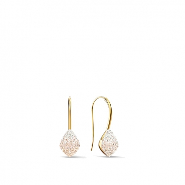 Swarovski施華洛世奇 Fun漸層金晶菱形金耳環