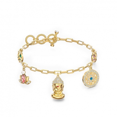 Swarovski施華洛世奇 Symbol佛陀蓮花金手鍊