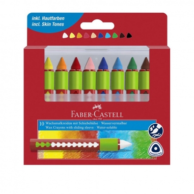 Faber-Castell輝柏 創意水溶性蠟筆10色