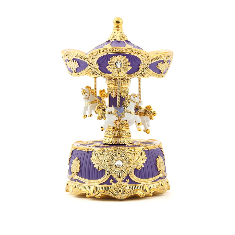 JARLL ART 讚爾藝術 JARLL ART｜紫金旋轉木馬音樂盒擺件