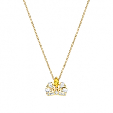 Swarovski施華洛世奇 BeeAQueen鑲晶皇冠金項鍊