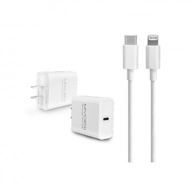 MYCELL積進 MyCellAPPLE25W充電組白