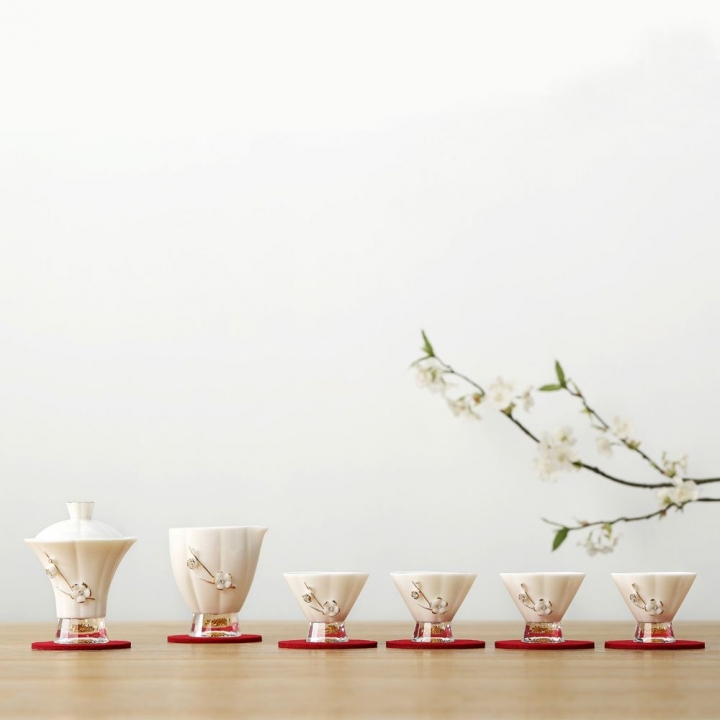 Negative Ions Tea Set阿法瓷｜金茗舒暢負離子茶具組藝術擺件